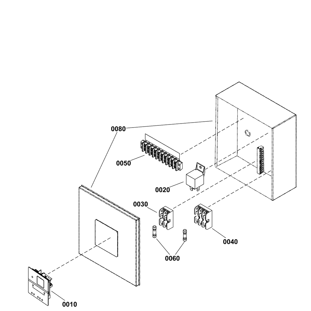 Control Panel Group Diagram and Parts List for 080087-00  Briggs and Stratton Generator